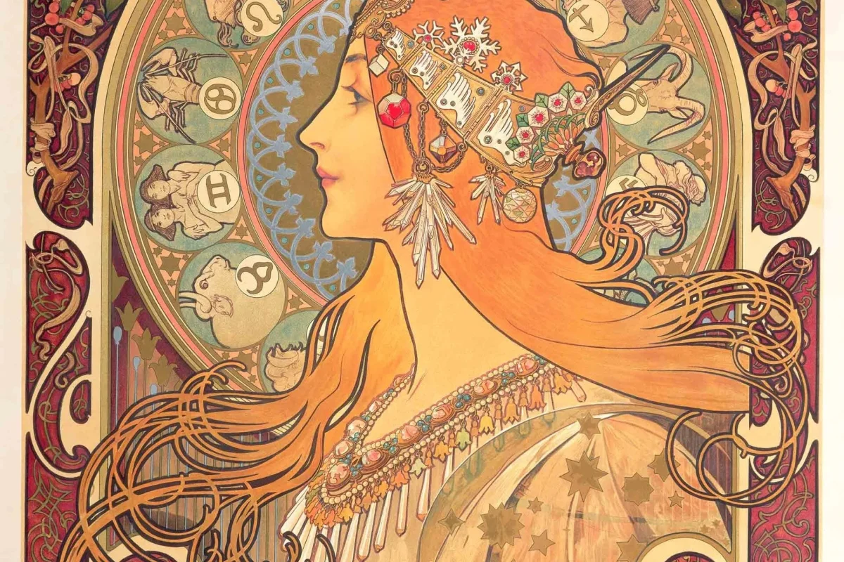 Alphonse Mucha’nın burçları gösteren Zodyak çalışması
