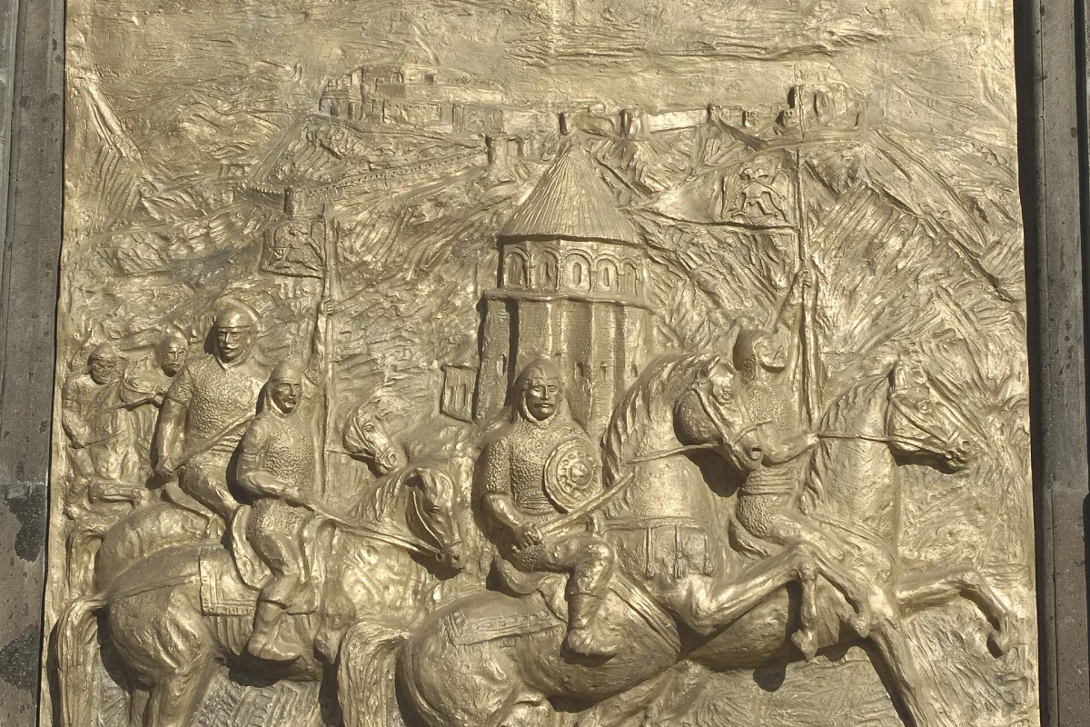 Malazgirt Savaşı’nı betimleyen bronz kabartma
